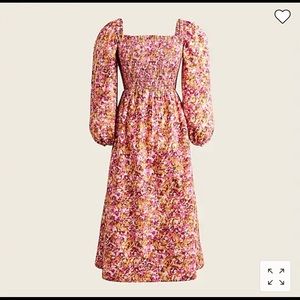 Jcrew floral smocked dress NWT
